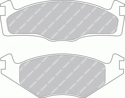 комплект спирачно феродо, дискови спирачки FDB1072G