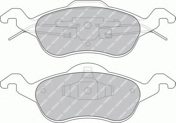 комплект спирачно феродо, дискови спирачки FDB1318B