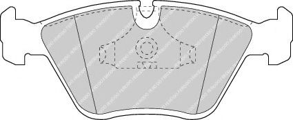 комплект спирачно феродо, дискови спирачки FDB779B