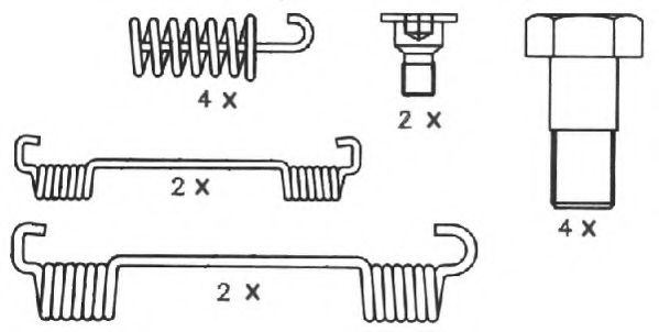 комплект спирачна челюст, ръчна спирачка FSB539