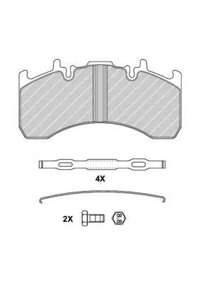 комплект спирачно феродо, дискови спирачки FCV4170B