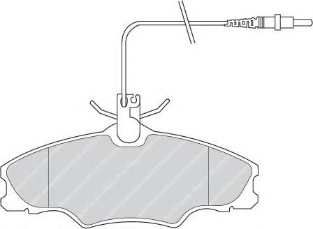 комплект спирачно феродо, дискови спирачки FDB1062