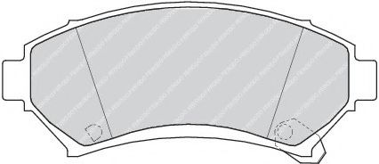 комплект спирачно феродо, дискови спирачки FDB1265