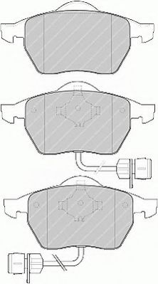 комплект спирачно феродо, дискови спирачки FDB1297