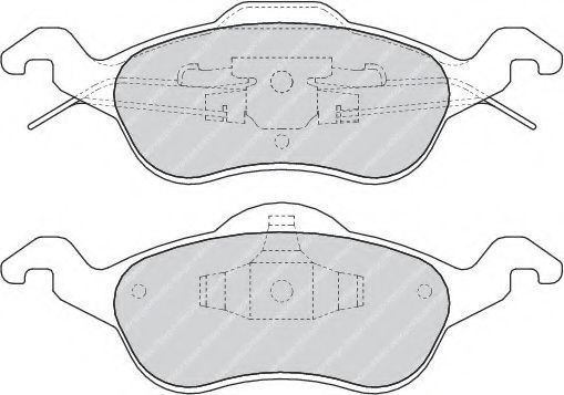 комплект спирачно феродо, дискови спирачки FDB1318