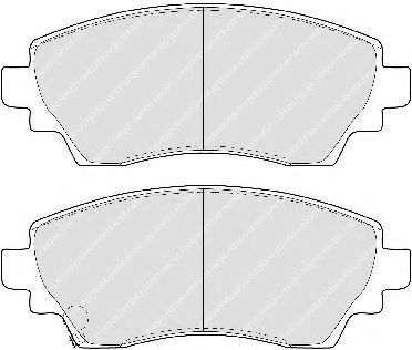комплект спирачно феродо, дискови спирачки FDB1391