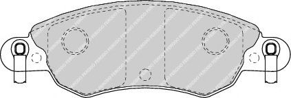 комплект спирачно феродо, дискови спирачки FDB1410