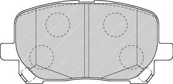 комплект спирачно феродо, дискови спирачки FDB1529