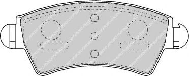 комплект спирачно феродо, дискови спирачки FDB1599
