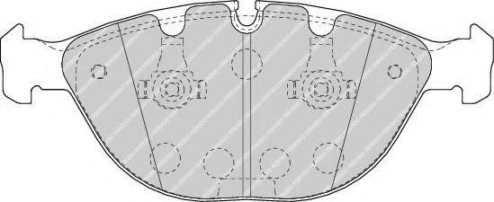 комплект спирачно феродо, дискови спирачки FDB1618