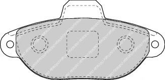 комплект спирачно феродо, дискови спирачки
