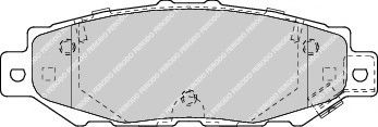 комплект спирачно феродо, дискови спирачки FDB1703