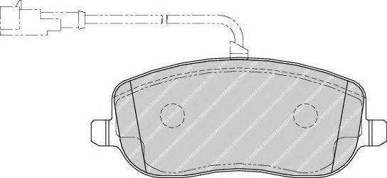 комплект спирачно феродо, дискови спирачки FDB1787