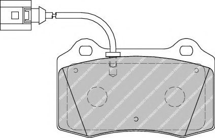 комплект спирачно феродо, дискови спирачки FDB1896