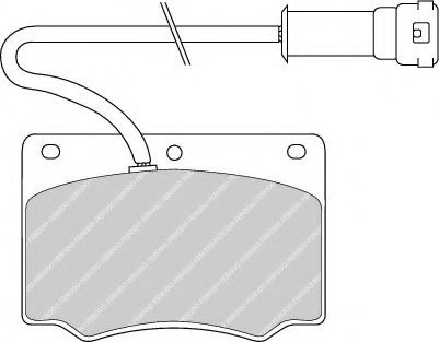 комплект спирачно феродо, дискови спирачки FDB240