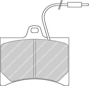 комплект спирачно феродо, дискови спирачки FDB253
