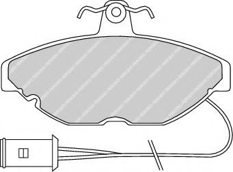 комплект спирачно феродо, дискови спирачки FDB274