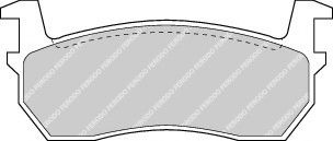 комплект спирачно феродо, дискови спирачки FDB316