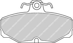 комплект спирачно феродо, дискови спирачки FDB398