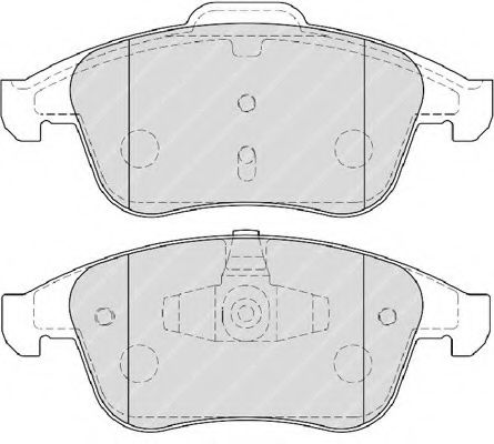 комплект спирачно феродо, дискови спирачки FDB4068