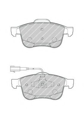 комплект спирачно феродо, дискови спирачки FDB4338