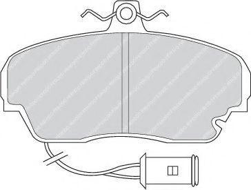 комплект спирачно феродо, дискови спирачки FDB443
