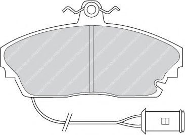комплект спирачно феродо, дискови спирачки FDB445