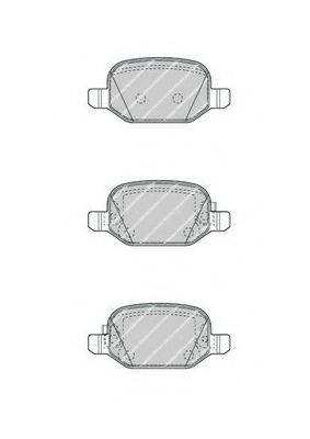 комплект спирачно феродо, дискови спирачки FDB4459