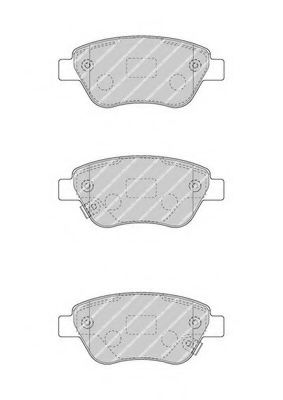 комплект спирачно феродо, дискови спирачки FDB4486