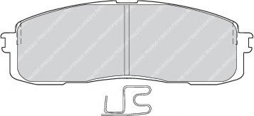 комплект спирачно феродо, дискови спирачки FDB477