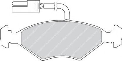 комплект спирачно феродо, дискови спирачки FDB509