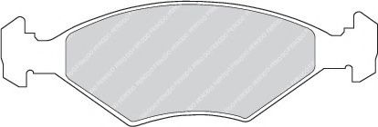комплект спирачно феродо, дискови спирачки FDB519