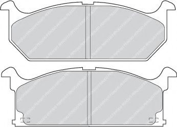комплект спирачно феродо, дискови спирачки FDB528