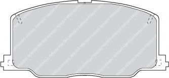 комплект спирачно феродо, дискови спирачки FDB602
