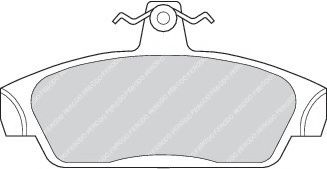 комплект спирачно феродо, дискови спирачки FDB603