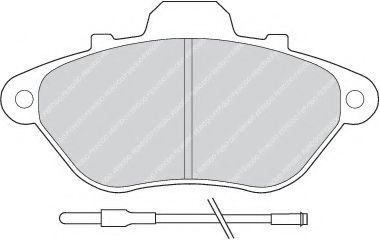комплект спирачно феродо, дискови спирачки FDB623