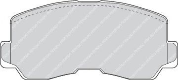 комплект спирачно феродо, дискови спирачки FDB634