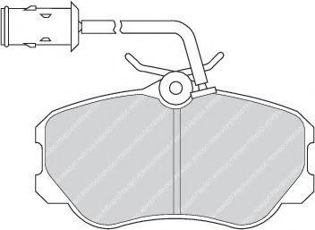 комплект спирачно феродо, дискови спирачки FDB651