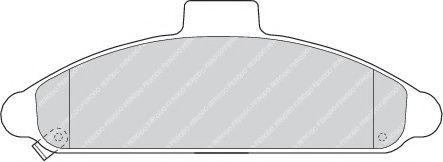 комплект спирачно феродо, дискови спирачки FDB716