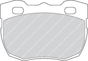 комплект спирачно феродо, дискови спирачки FDB747