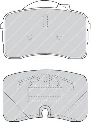 комплект спирачно феродо, дискови спирачки FDB855