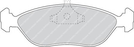 комплект спирачно феродо, дискови спирачки FDB897