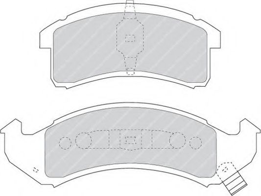 комплект спирачно феродо, дискови спирачки FDB975