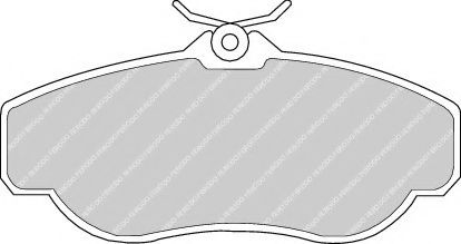 комплект спирачно феродо, дискови спирачки FDB980