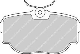 комплект спирачно феродо, дискови спирачки FDB981