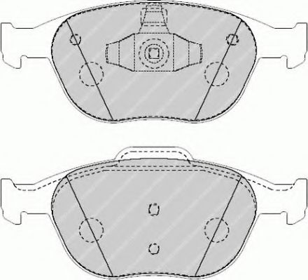 комплект спирачно феродо, дискови спирачки FVR1568