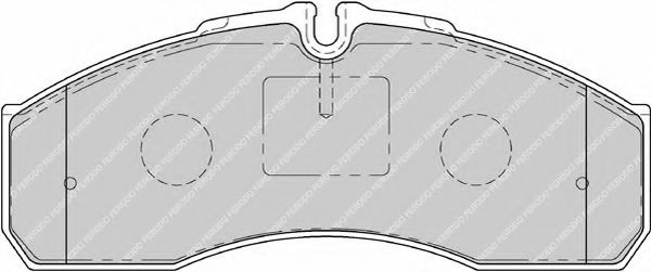 комплект спирачно феродо, дискови спирачки FVR1791