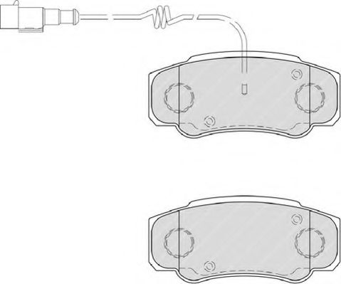 комплект спирачно феродо, дискови спирачки FVR4054