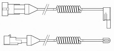предупредителен контактен сензор, износване на накладките FAI105