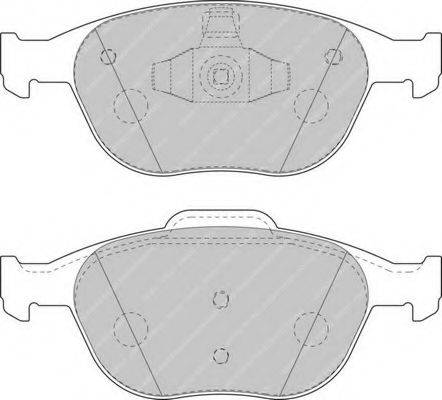 комплект спирачно феродо, дискови спирачки FDB1568